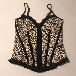 Forever 21 Leopard Print w/Black Trim Corset